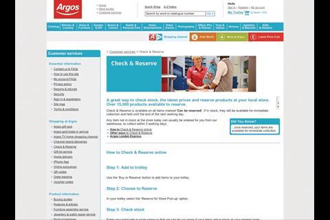 Argos has long operated a ‘Check & Reserve’ service